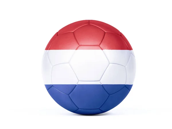 Football or soccer ball in Dutch national colors — Stock Photo, Image