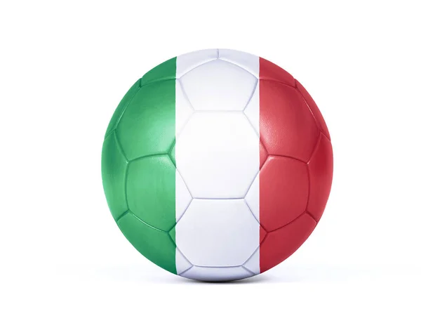 Calcio nei colori della bandiera italiana — Foto Stock