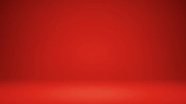 3D Illustration. Kırmızı pürüzsüz stüdyo gradyan arkaplanı