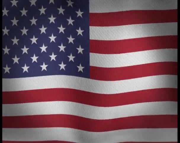 Αδιάλειπτη βρόχο σημαία των ΗΠΑ. — Αρχείο Βίντεο