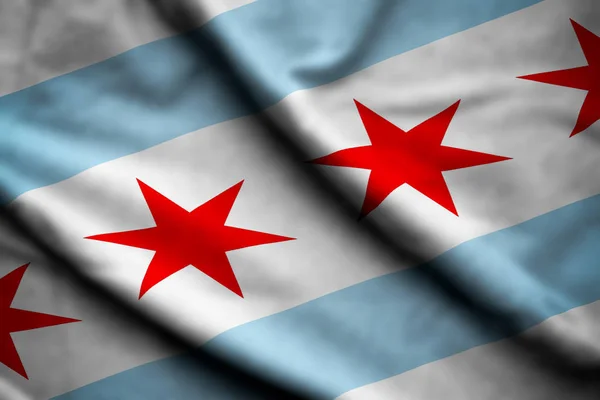 Bandeira de chicago Imagem De Stock