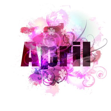 Suluboya arka plan üzerinde Nisan işareti