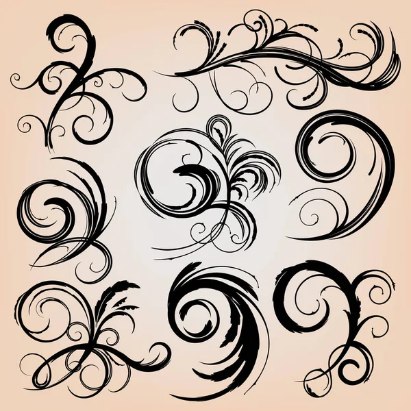 Calligraphic Design Elements Vector — Stock Vector