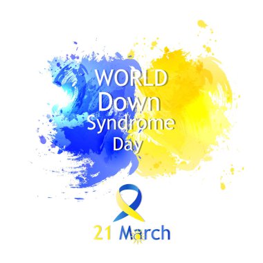 Dünya Down sendromu günü kartı. vektör çizim