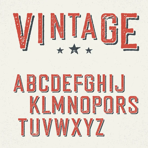 Vintage font szablon — Wektor stockowy