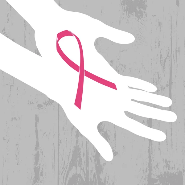 Bannière de sensibilisation au cancer du sein — Image vectorielle