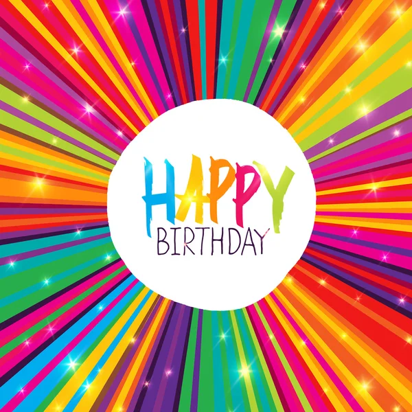 Tarjeta de felicitación feliz cumpleaños — Vector de stock