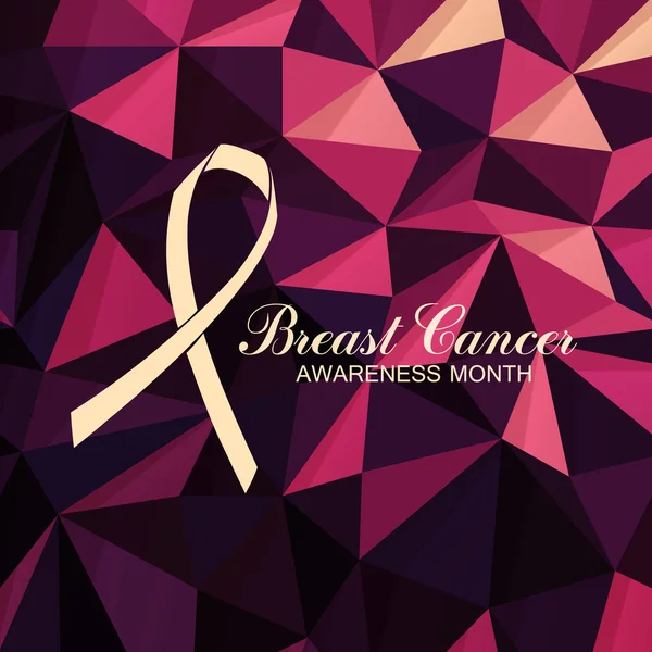 BANNER DE CONCIENCIA DE CANCER DE BREAST — Archivo Imágenes Vectoriales