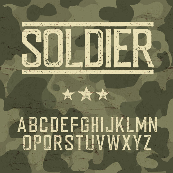soldier font template