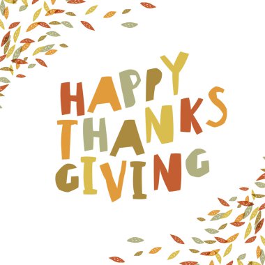 Şükran Günü tebrik kartı