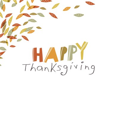 Şükran Günü tebrik kartı