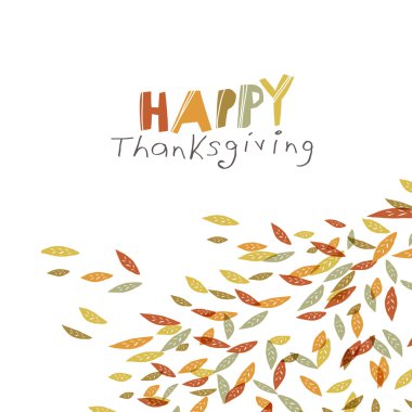 Şükran Günü tebrik kartı