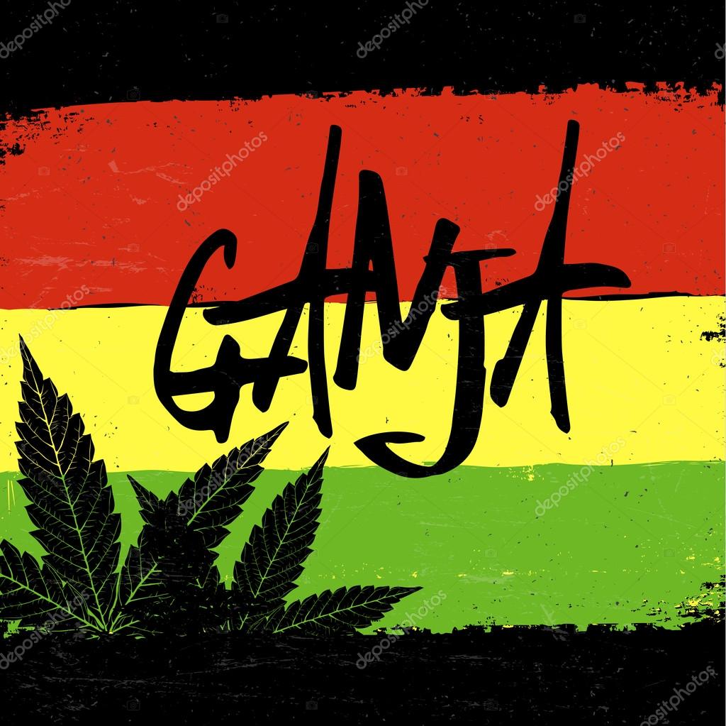 Rastafarian culture poster, vector illustration