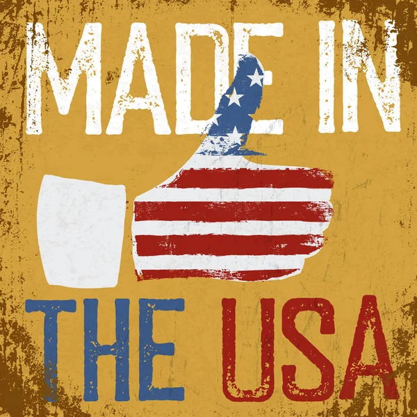 Affiche vintage Made in the USA — Image vectorielle