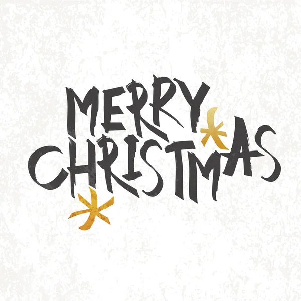 Merry Christmas Vintage monochroom belettering — Stockvector