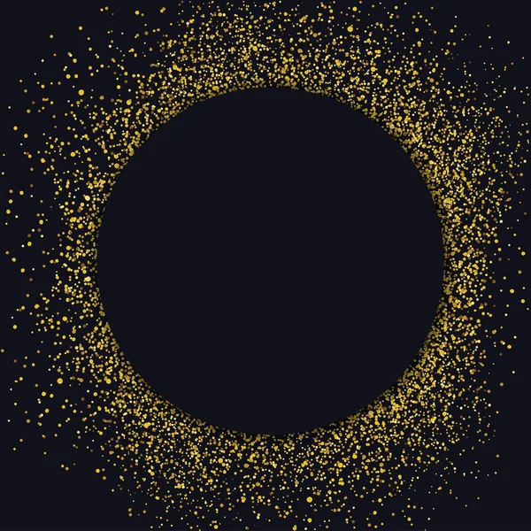 Gold gnistrar på svart bakgrund — Stock vektor
