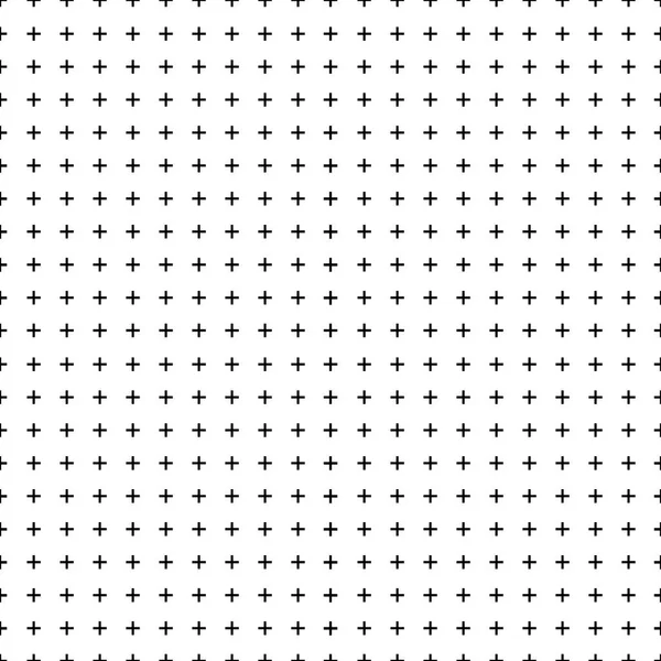 Fond blanc avec des croix noires sans couture — Image vectorielle