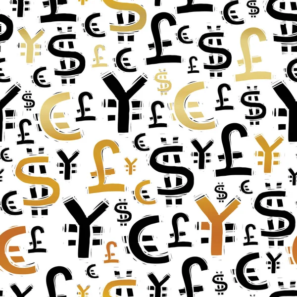 Seamless pattern of money signs — Stock Vector