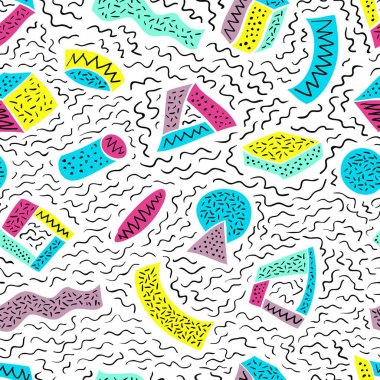 desen renkli geometrik şekillerle