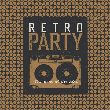  Vintage müzik parti broşür şablonu