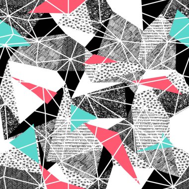  model Pembe ve mavi üçgen ile