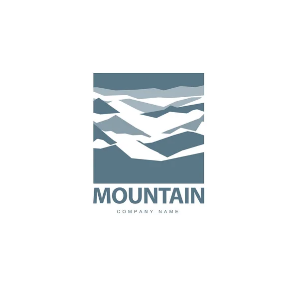 Mountains logo template — Stock Vector