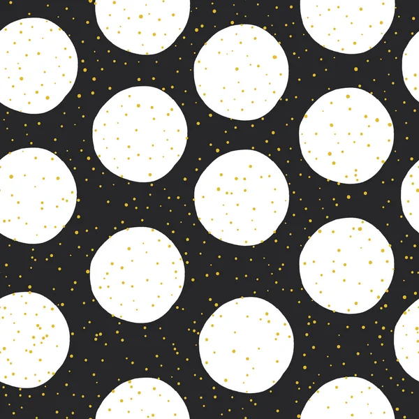 Κύκλοι κίτρινοι και μαύρες κουκίδες — Διανυσματικό Αρχείο