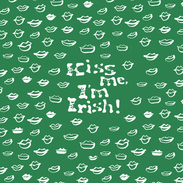 Projeto de t-shirt de letras para o dia de Saint Patricks — Vetor de Stock