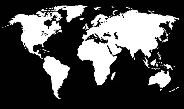 Zjednodušené svět mapa — Stockový vektor