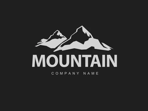 Logostemplate i fjellene – stockvektor