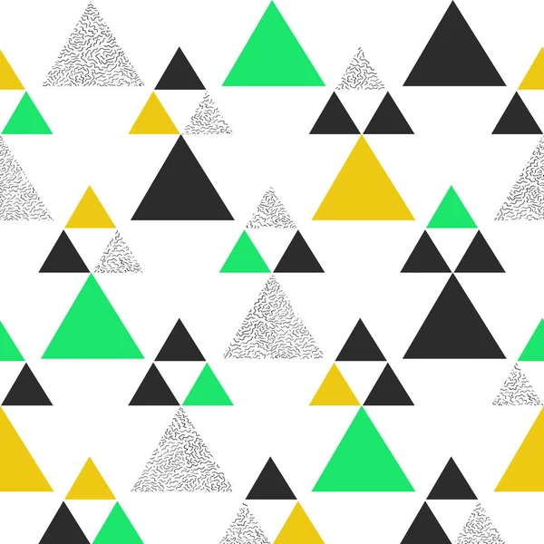 Green and Yellow triangles pattern — Stock Vector