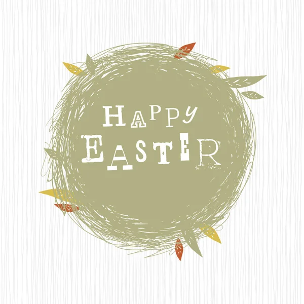 Mutlu Paskalya tebrik kartı şablonu — Stok Vektör