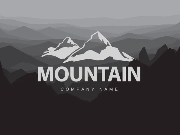 Mountains logo template — Stock Vector