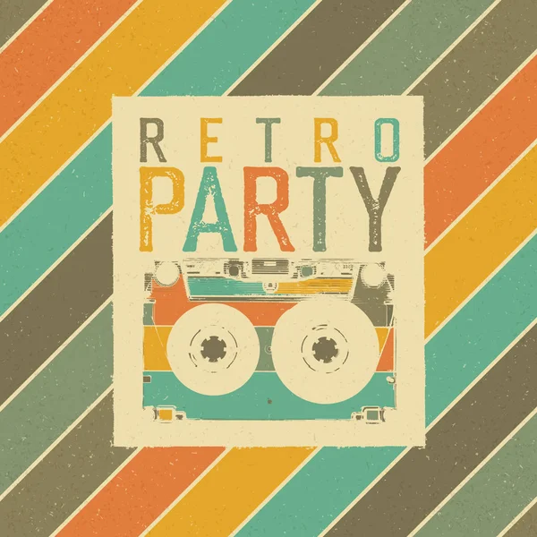 Vintage Music Party broschyr mall — Stock vektor