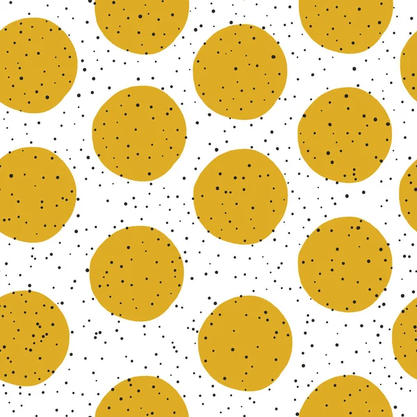 Círculos amarillos y puntos negros — Vector de stock