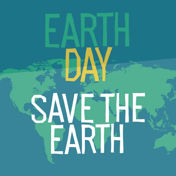 Umweltplakat zum Tag der Erde — Stockvektor