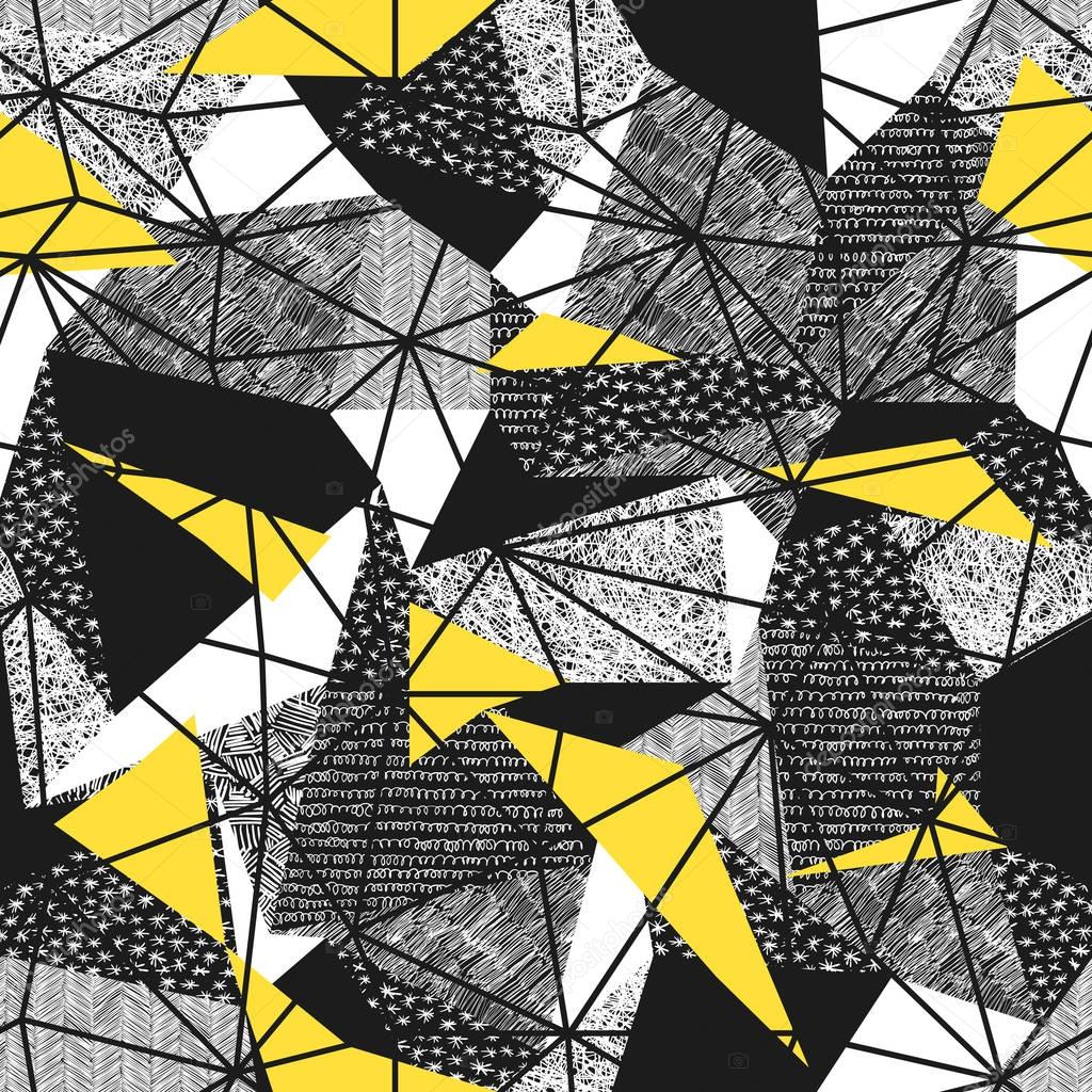 pattern with yellow triangles