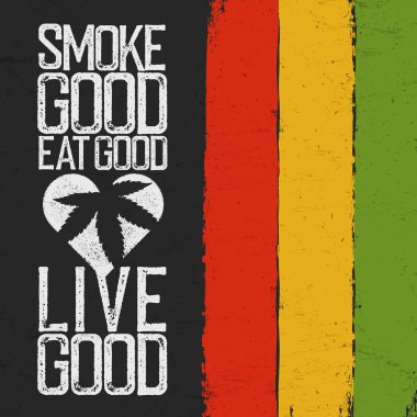 Rastafarian tematik alıntı poster
