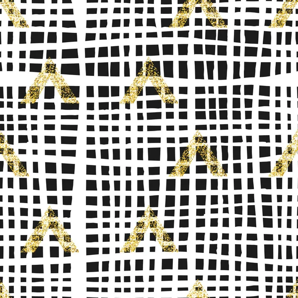 Triangles géométriques dorés avec cellules — Image vectorielle