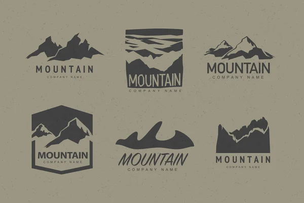 Πρότυπα λογότυπο βουνά — Διανυσματικό Αρχείο