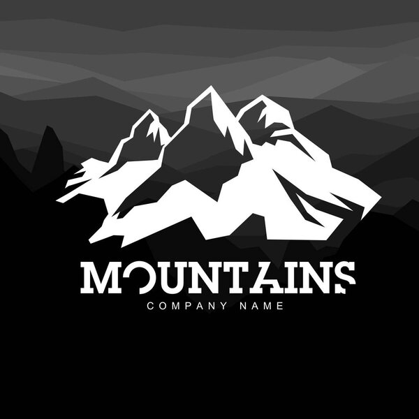 Mountain line icon