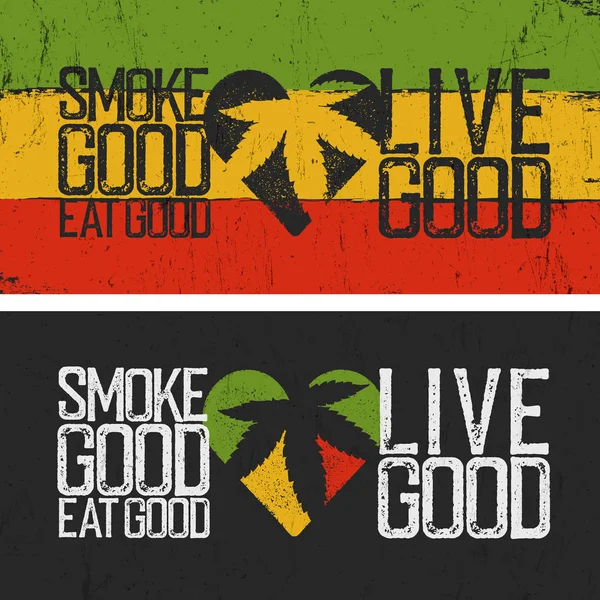 Conjunto de dos citas rastafari — Vector de stock