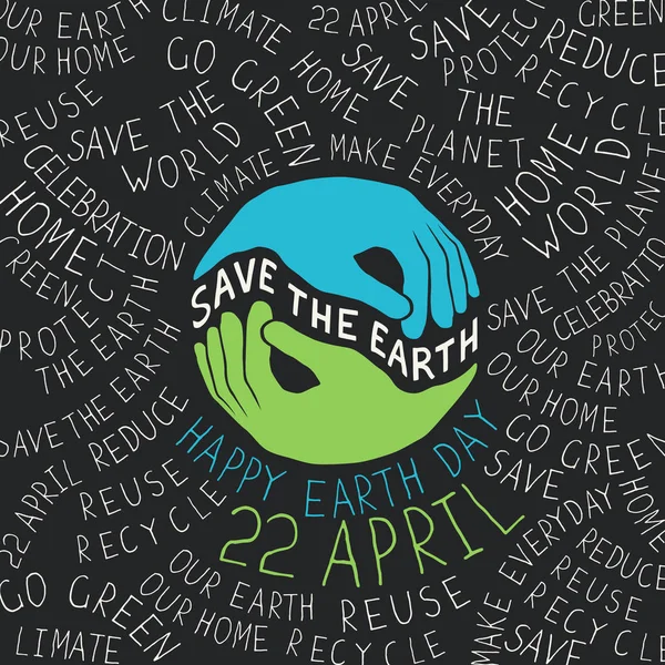 Affiche du Jour de la Terre — Image vectorielle