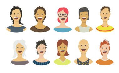 İnsanların avatarları koleksiyonu