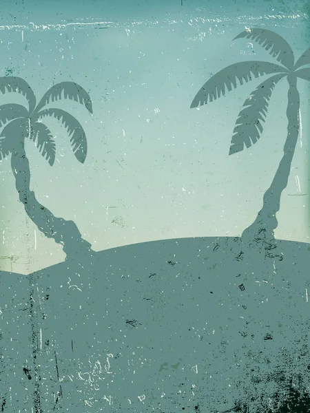 Palmiers dans l'ombre bleue — Image vectorielle