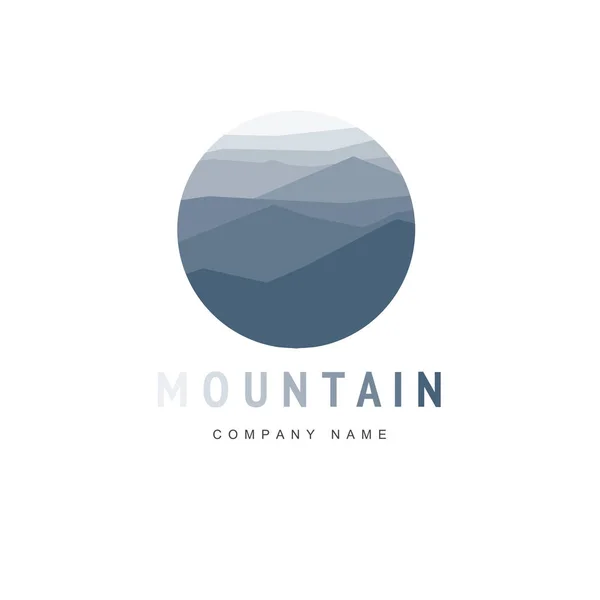 Modelo de logotipo da montanha com picos abstratos —  Vetores de Stock