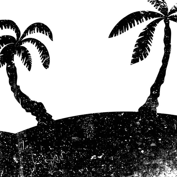 Grunge palms silhuetter — Stock vektor