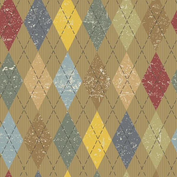 Kleurrijk en getextureerde argyle patroon — Stockvector