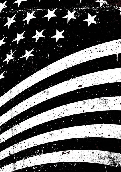 Bandera ondulada de Estados Unidos de América . — Vector de stock