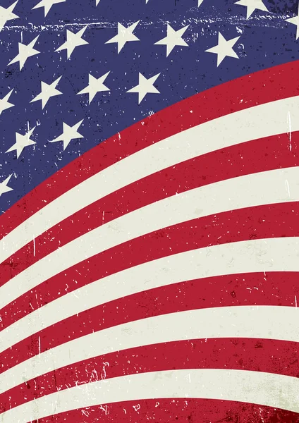 Grunge Amerika Birleşik Devletleri dalgalı bayrak. — Stok Vektör